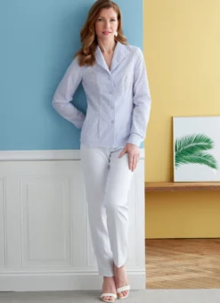 Butterick Pattern B6842 Misses' Fold-Back Collar Shirts -Sewing Supplies Store B6842 product hires 04 scaled