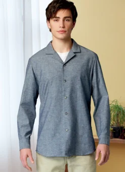 Butterick Pattern B6846 Unisex Button-Down Shirts -Sewing Supplies Store B6846 product hires 02 scaled