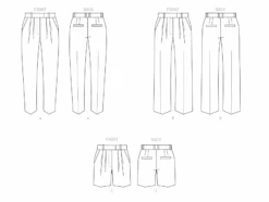 Butterick Pattern B6878 Misses' Pants And Shorts -Sewing Supplies Store B6878 line art