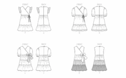 Butterick Pattern B6887 Children's Dress -Sewing Supplies Store B6887 line art