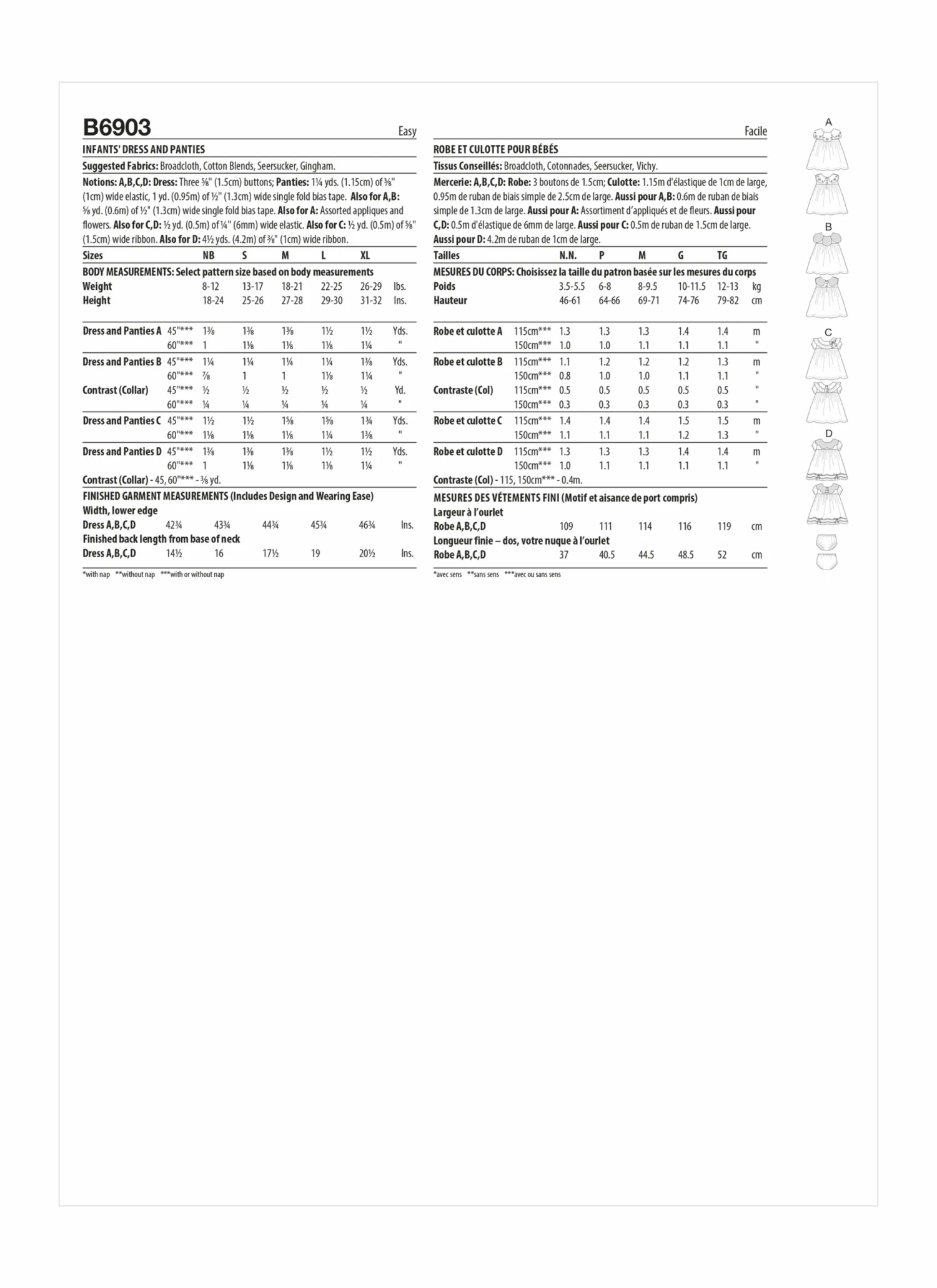 Butterick Pattern B6903 Infants' Dress And Panties 7 Butterick Pattern B6903 Infants' Dress And Panties - Image 7