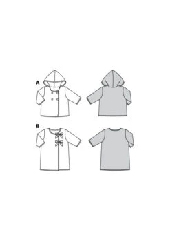 Burda X09270 Baby Jacket -Sewing Supplies Store B9270 line art