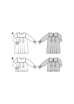 Burda X09274 Child Dress -Sewing Supplies Store B9274 line art