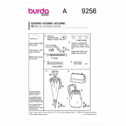 Burda Pattern 9256 Accessories -Sewing Supplies Store BUR9256 envelope back scaled