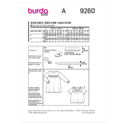 Burda Pattern 9260 Baby Dress -Sewing Supplies Store BUR9260 envelope back scaled