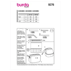 Burda Pattern 9276 Bathroom Accessories -Sewing Supplies Store BUR9276 envelope back scaled