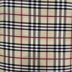 Check Suiting Fabric, Cream Check- 145cm