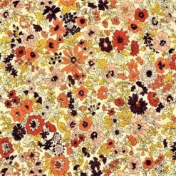London Lawns Fabric, White Floral- Width 148cm