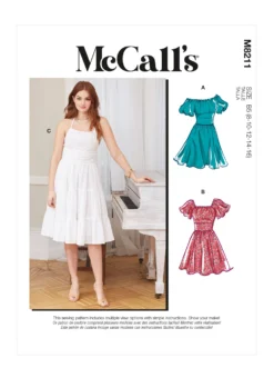 McCall's Pattern M8211 Misses' & Women's Dresses -Sewing Supplies Store M8211 envelope front scaled