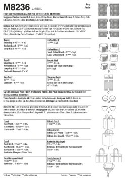 McCall's Pattern 8236 Fruit And Vegetable Bags, Mop Pad, Coffee Filters, Bin And Bag -Sewing Supplies Store M8236 envelope back