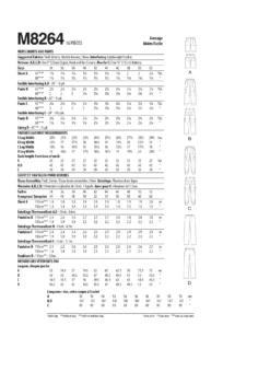 McCall's Pattern M8264 Men's Shorts & Pants -Sewing Supplies Store M8264 envelope back scaled