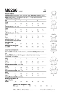 McCall's Pattern M8266 Toddlers' Dresses -Sewing Supplies Store M8266 envelope back scaled