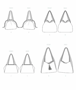 McCall's Pattern 8307 Bags And Totes -Sewing Supplies Store M8307 line art