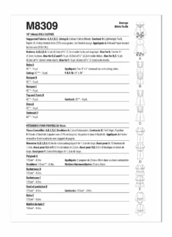 McCall's Pattern 8309 18" Doll Clothes 18 McCall's Pattern 8309 18" Doll Clothes -Sewing Supplies Store M8309 envelope back scaled