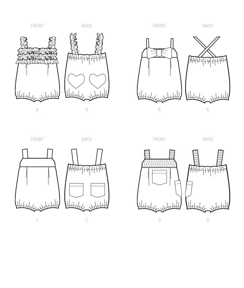 McCall's Pattern 8315 Infants' Rompers 7 McCall's Pattern 8315 Infants' Rompers - Image 7