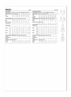 McCall's Pattern 8322 Misses' Dresses -Sewing Supplies Store M8322 envelope back scaled