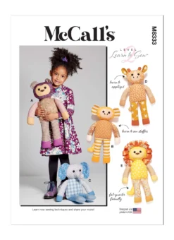 McCall's M8333 Plush Animals