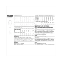 Newlook Pattern N6689 Misses' Sportswear 17 Newlook Pattern N6689 Misses' Sportswear -Sewing Supplies Store N6689 envelope back scaled