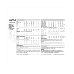 Newlook Pattern N6696 Misses Dresses -Sewing Supplies Store N6696 envelope back scaled