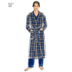 Simplicity Pattern 1021 Men's Classic Pajamas & Robe -Sewing Supplies Store S1021 product hires 05 scaled