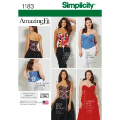 Simplicity Pattern 1183 Women's And Plus Size Corsets