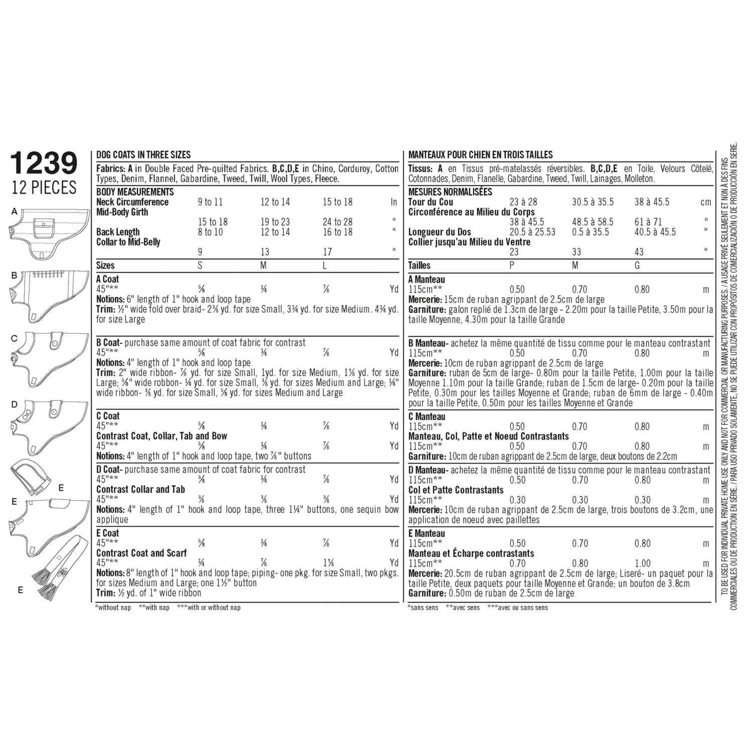 Simplicity Pattern 1239 Dog Coats In Three Sizes 9 Simplicity Pattern 1239 Dog Coats In Three Sizes - Image 9