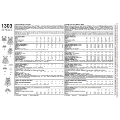 Simplicity Pattern 1303 Toddlers' And Child's Costumes -Sewing Supplies Store S1303 envelope back scaled