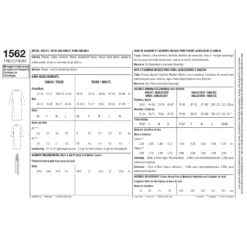 Simplicity Pattern 1562 Child's, Teens' And Adults' Robe And Belt -Sewing Supplies Store S1562 envelope back scaled