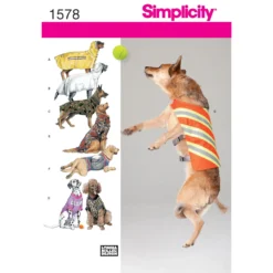 Simplicity Pattern 1578 OS Large Size Dog Clothes