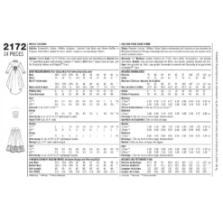 Simplicity Pattern 2172 Women's Costume -Sewing Supplies Store S2172 envelope back scaled