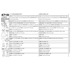 Simplicity Pattern 4719 OS Doll Clothes -Sewing Supplies Store S4719 envelope back scaled