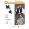 Simplicity Pattern 8023 Boys' And Men's Vest, Bow-tie, Cummerbund And Ascot