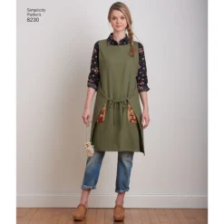 Simplicity Pattern 8230 Women's Dottie Angel Reversible Apron Dress And Tabard -Sewing Supplies Store S8230 product hires 04 scaled
