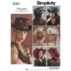 Simplicity Pattern 8361 Hats In Three Sizes: S (21"), M (22"), L (23")