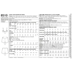 Simplicity Pattern 8510 Miss Vintage Brassiere & Panties -Sewing Supplies Store S8510 envelope back scaled