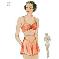 Simplicity Pattern 8510 Miss Vintage Brassiere & Panties -Sewing Supplies Store S8510 product hires 02 scaled