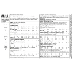 Simplicity Pattern 8549 Women’s' Bra Tops 17 Simplicity Pattern 8549 Women’s' Bra Tops -Sewing Supplies Store S8549 envelope back scaled