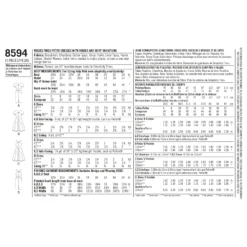 Simplicity Pattern 8594 Women’s / Petite Women’s Dresses 9 Simplicity Pattern 8594 Women’s / Petite Women’s Dresses -Sewing Supplies Store S8594 envelope back scaled