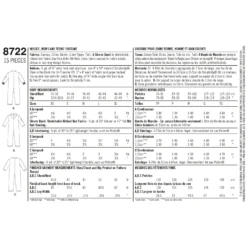 Simplicity Pattern 8722 Women's, Men's And Teens' Costume -Sewing Supplies Store S8722 envelope back scaled