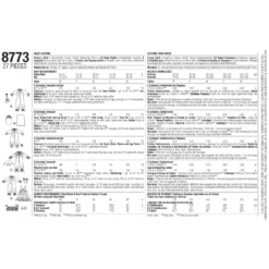 Simplicity Pattern 8773 Women's, Men's And Teens' Costumes -Sewing Supplies Store S8773 envelope back scaled