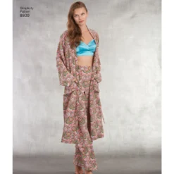 Simplicity Pattern 8800 Misses' Robe, Pants, Top And Bralette -Sewing Supplies Store S8800 product hires 03 scaled
