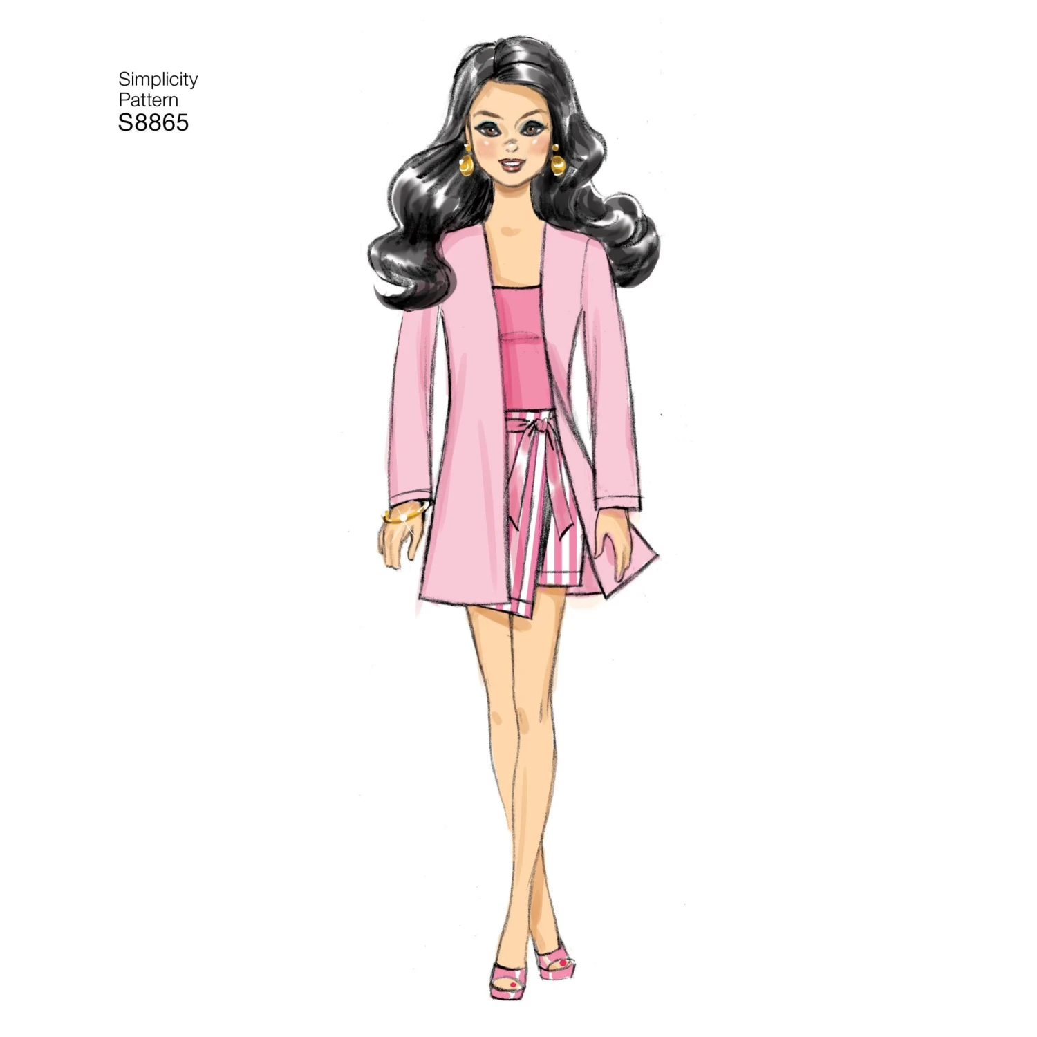 Simplicity Pattern 8865 11 1/2" Fashion Doll Clothes 4 Simplicity Pattern 8865 11 1/2" Fashion Doll Clothes - Image 4