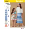 Simplicity Pattern 8961 Children's, Girls', And Dolls' Skirts