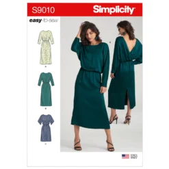 Simplicity Pattern 9010 Misses' Dresses With Length Variation