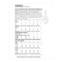 Simplicity Pattern 9052 Misses' Tops, Belt Or Scarf & Pants -Sewing Supplies Store S9052 envelope back scaled