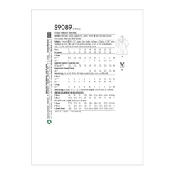 Simplicity Pattern 9089 Misses' Fantasy Costume -Sewing Supplies Store S9089 envelope back scaled