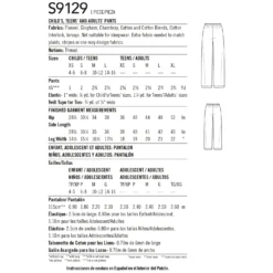 Simplicity Pattern 9129 Unisex Sleepwear -Sewing Supplies Store S9129 envelope back scaled