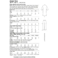 Simplicity Pattern 9131 Unisex Sleepwear -Sewing Supplies Store S9131 envelope back scaled