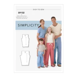 Simplicity Pattern 9132 Unisex Sleepwear