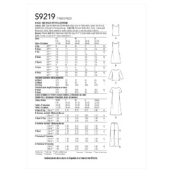 Simplicity Pattern S9219 Misses' & Misses' Petite Sleepwear -Sewing Supplies Store S9219 envelope back scaled